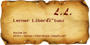 Lerner Liberátusz névjegykártya